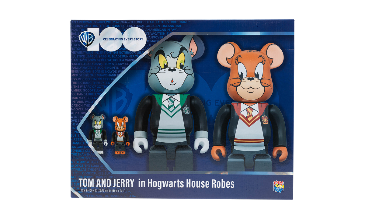 Bearbrick "Tom and Jerry in Hogwarts House Robes 100% & 400% 4-Pc Set" MEDI2987