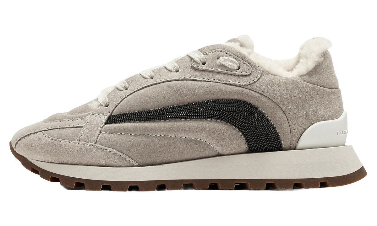 Leather Shearling Lined Sneaker WMNS "Quartz" BRUN3033