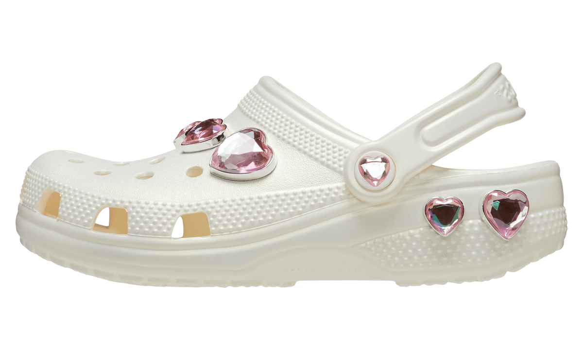 Classic Iridescent Charm Clog GS "Chalk" 209925 0WV