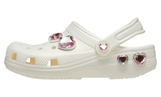 Classic Iridescent Charm Clog GS "Chalk" 209925 0WV