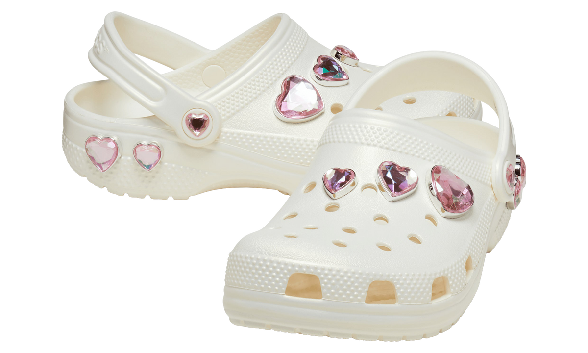 Classic Iridescent Charm Clog GS "Chalk" 209925 0WV