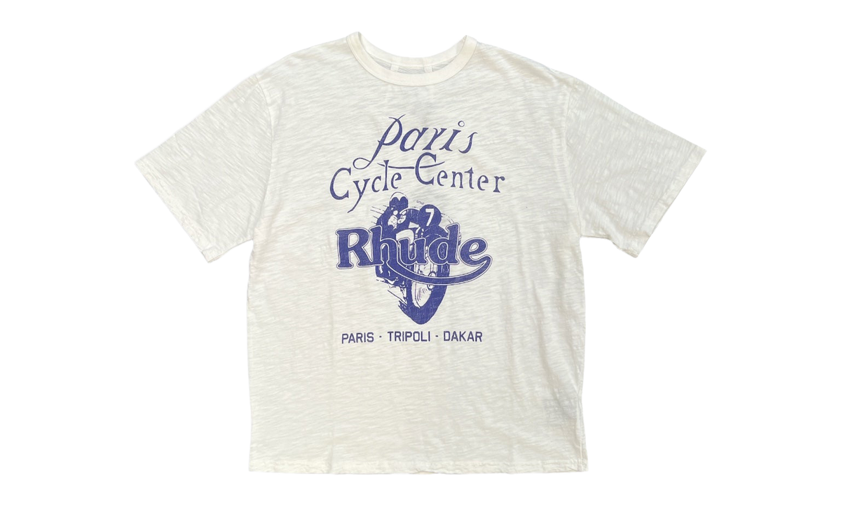 Paris Cycle Center Slub Tee "White / Blue" RHFW26TT12012