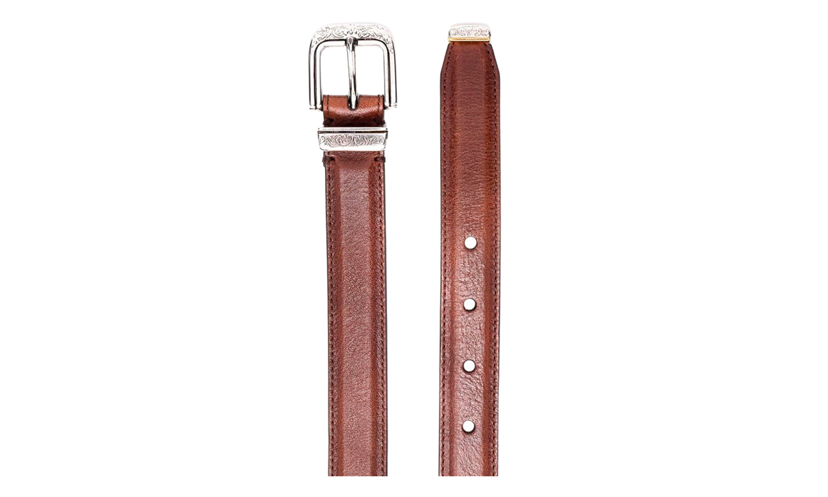 Leather Belt With Buckle "Brown" BRUN2612