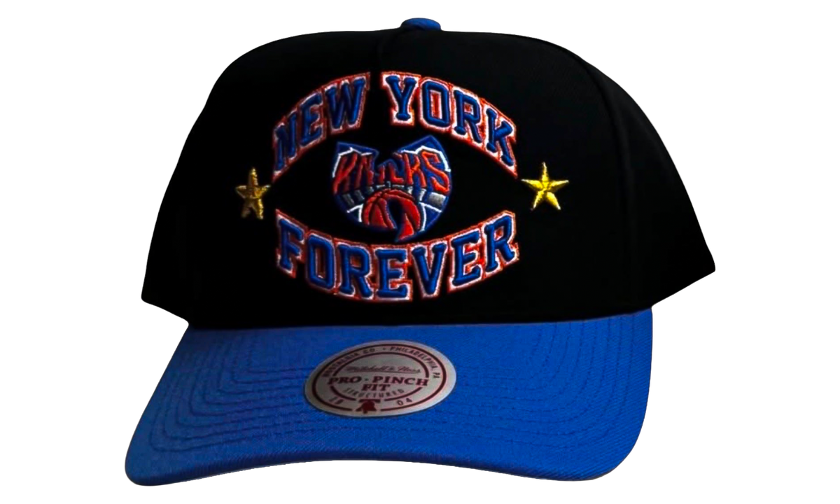 NY Forever Pro Pinch New York Knicks Snapback Hat "NBA X Wu-Tang Wu - Black Blue" HP22748 NYKBKBL