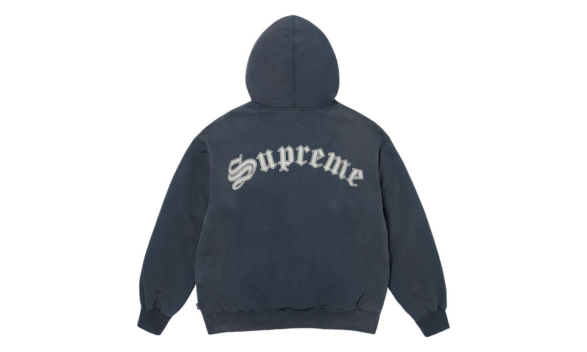 Shearling Lined Zip Up Hooded Sweatshirt "FW26 - Navy" SU29065