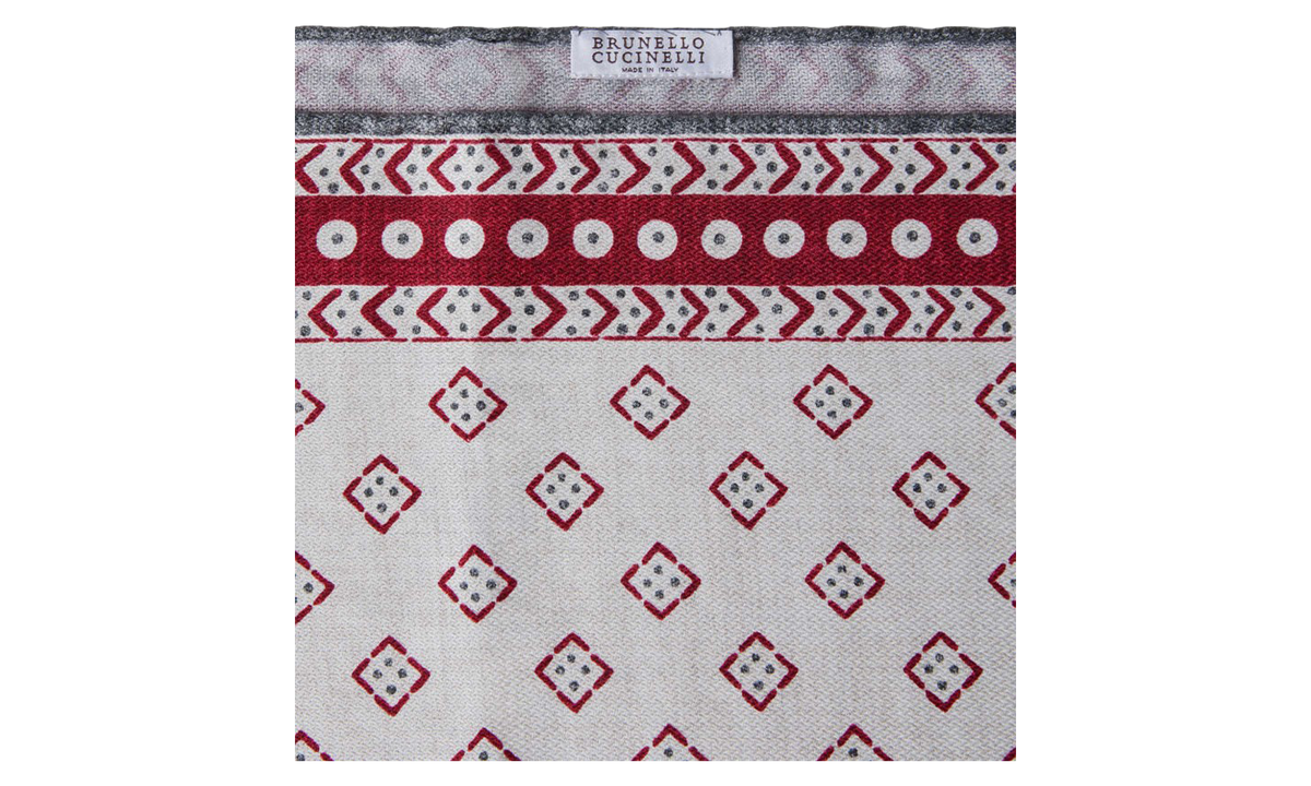 Silk Pocket Square "Champagne Red" BRUN2804