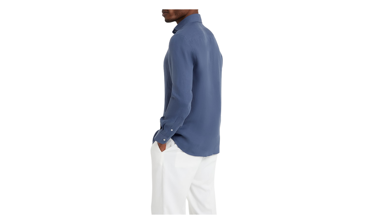 Cotton Linen Blend Shirt "Ocean" BRUN2963