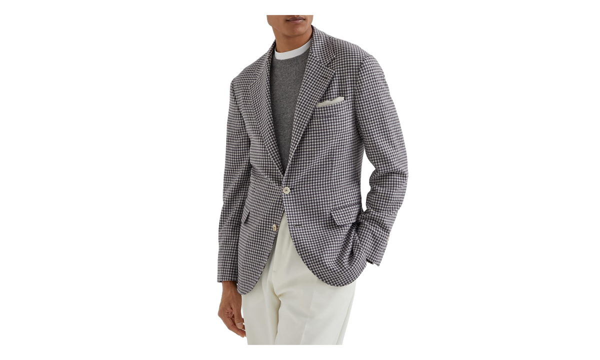 Wool Silk Blend Blazer "Panama Radicchio" BRUN2980
