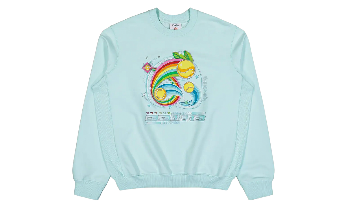Manga Tennis Ball Printed Sweatshirt "Blue" M AW25 JTP 293 01