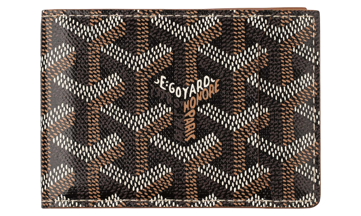 Victoire Card Holder Wallet "Black / Tan" GOY108