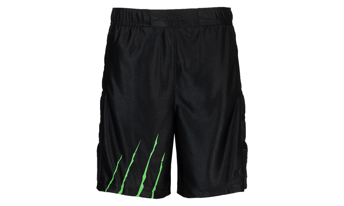 Jordan Brooklyn Cat Scratch Shorts "Black / Black / Scream Green" IQ2157 010