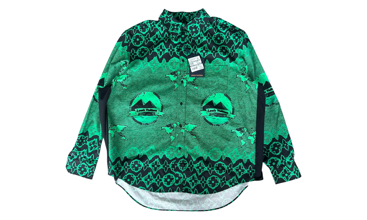 LV Wax Oversized Business Shirt "Green" 1A97EI