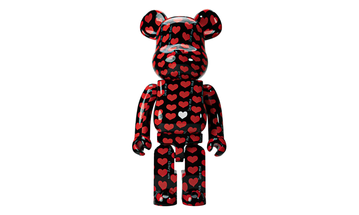 Bearbrick Black Hearts "1000% Black Red" MEDI3167
