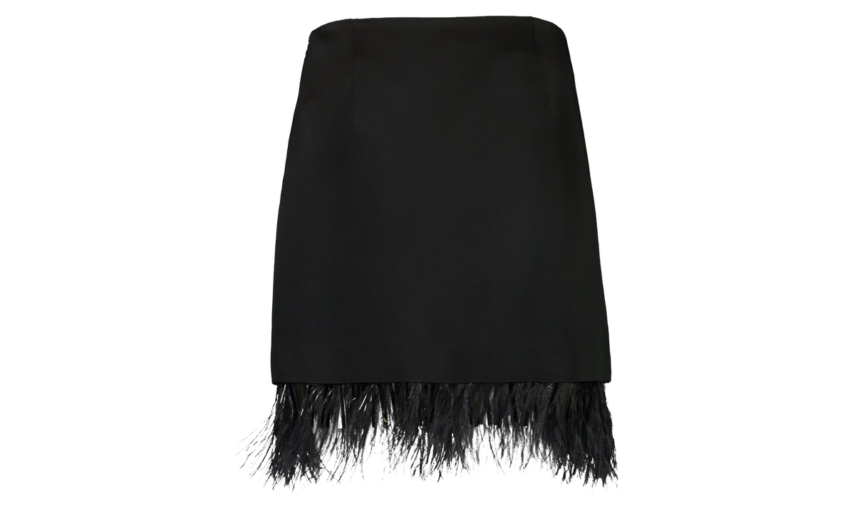 Feather Trim Skirt WMNS "Black" BRUN2842