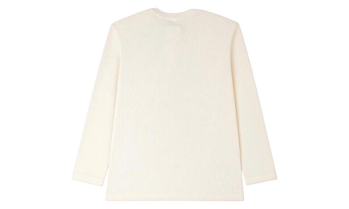 Embroidered CH Logo Cashmere Henley Thermal Long Sleeve T-Shirt "Cream" CHRM2021