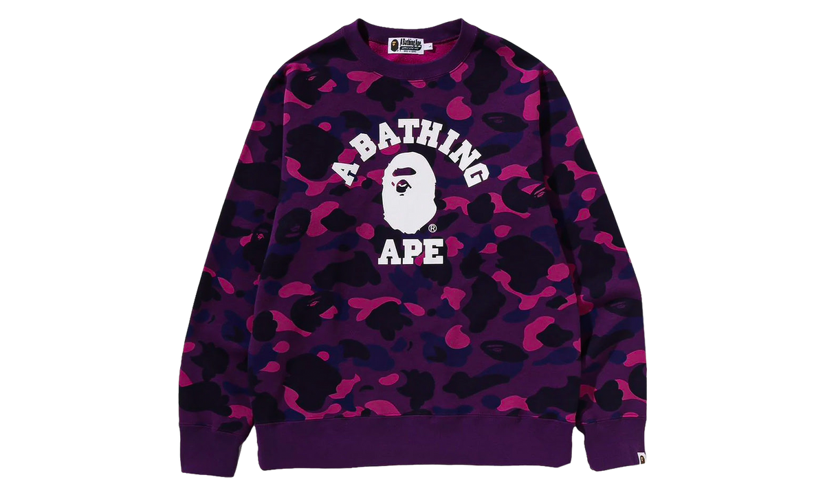 Color Camo College Crewneck Sweater "Purple Camo" 001SWM301008M-PUR