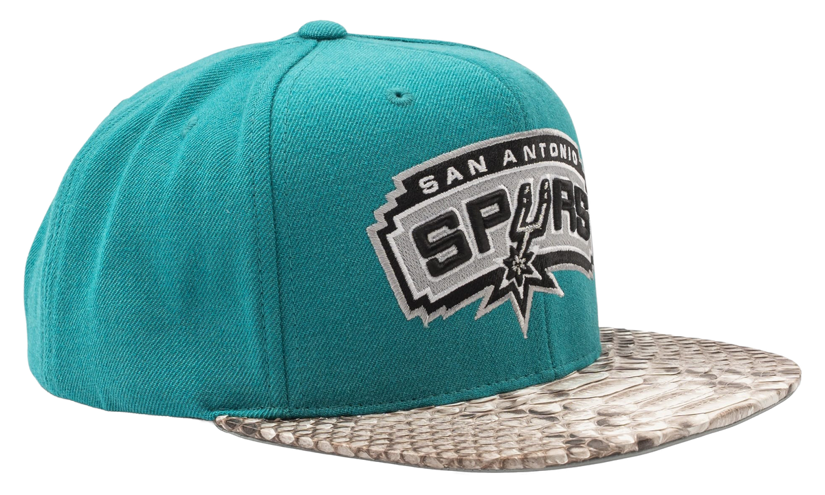 Mitchell & Ness San Antonio Spurs Python Snapback Hat "Teal / Black" JDXMNSASPSHTB