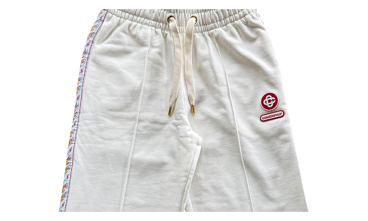 Flame Laurel Tape Open Hem Jogger WMNS "Off White / Pink" W AW25 JTR 101 05