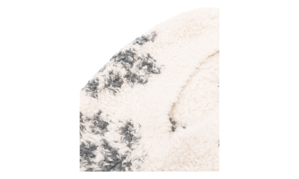 Textured Floral Knit Hat WMNS "Off White" BRUN2733