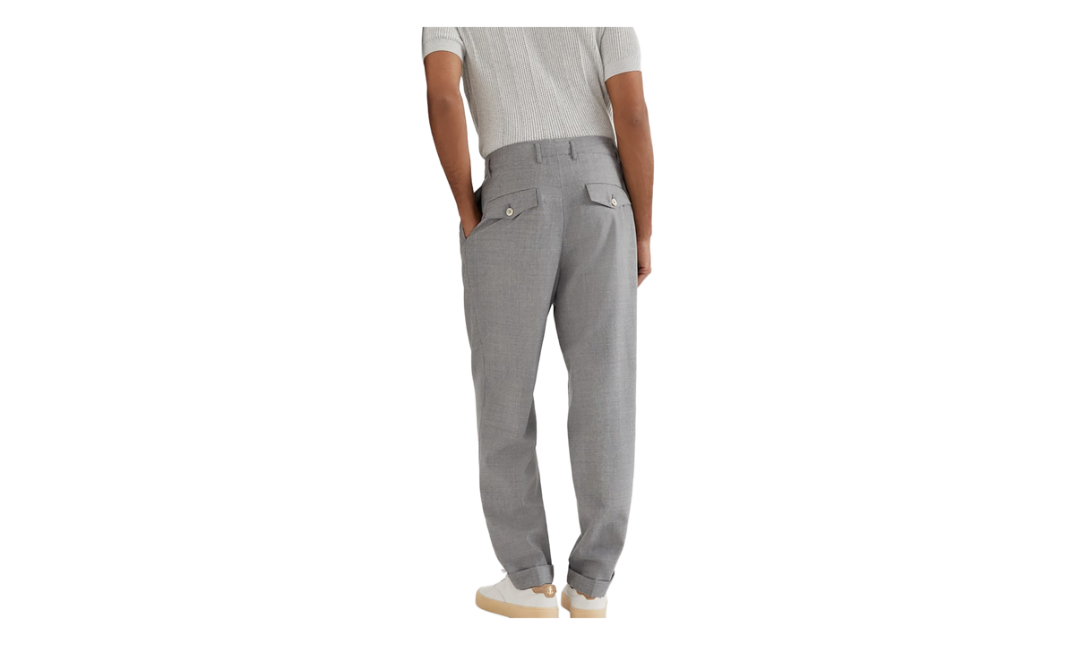 Wool Pleated Trousers "Pearl" BRUN2939