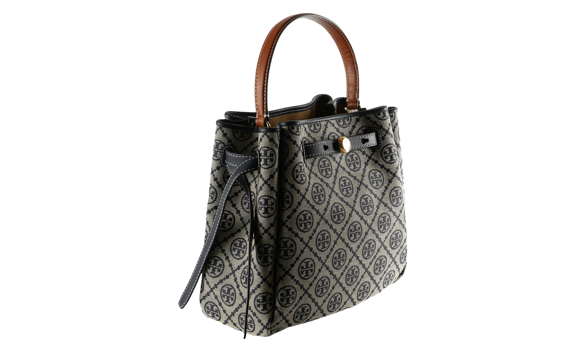 Romy T-Monogram Bucket Bag "Tory Navy" 178016 405