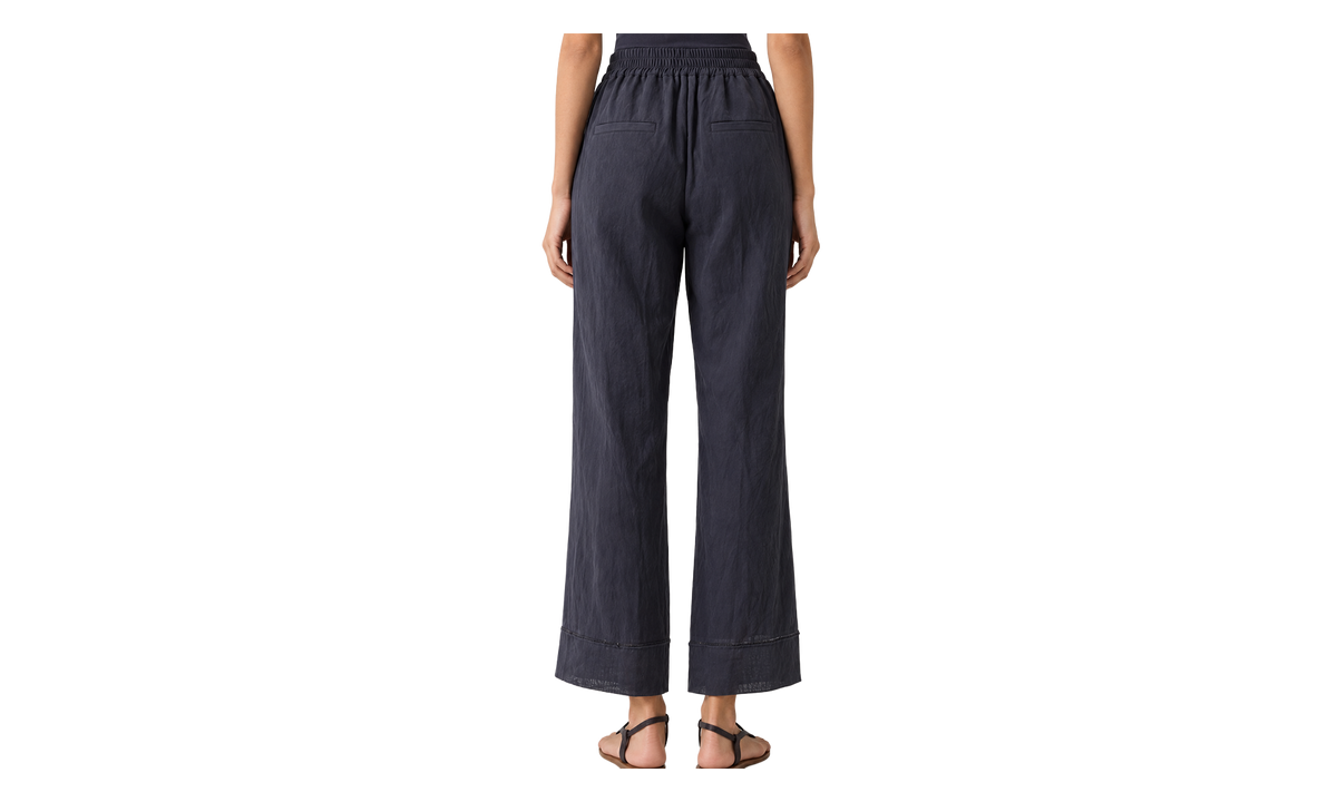 Wide Leg Cotton Trousers WMNS "Coal" BRUN2699