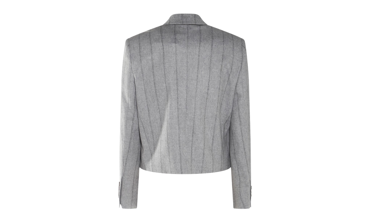 Wool Single Button Jacket WMNS "Light Grey" BRUN2795