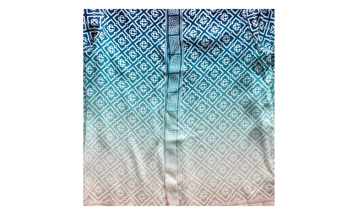 Classic Long-Sleeve Patterned Silk Shirt "White" U MPS25 SH 021 01
