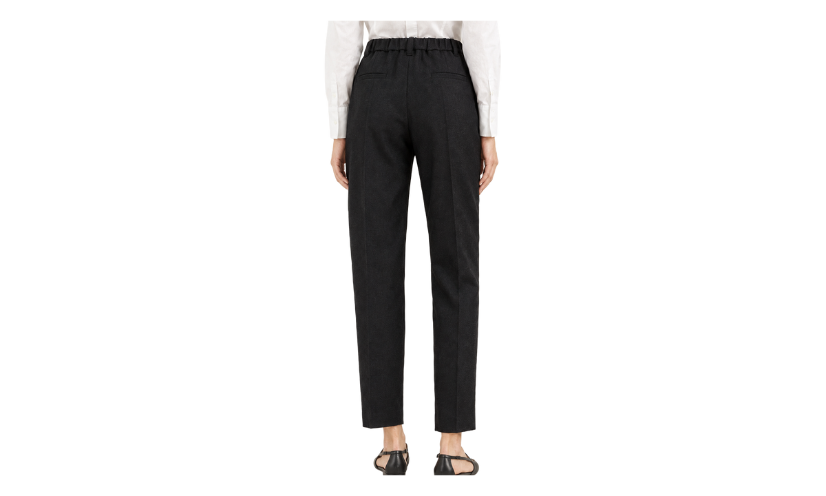 Wool Tapered Trousers WMNS "Black" BRUN2901