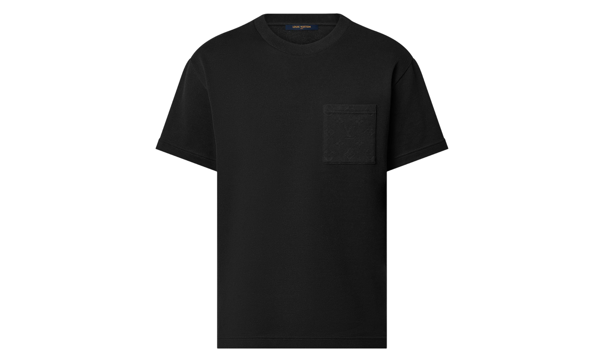 LV Icons Monogram Pocket Short Sleeve Tee Shirt "Black" 1AFBAO