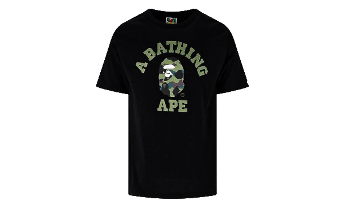 1st Camo College Tee "Black / Green / Green" BAPE136