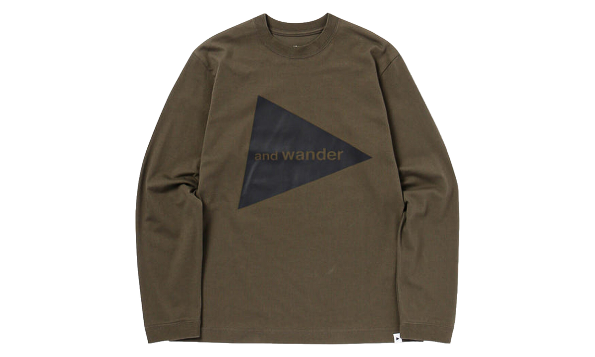 and Wander Logo LS Tee "Khaki" 5745284087-180