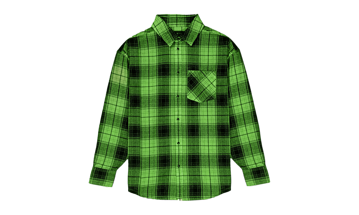 Plaid Western Shirt "Green" P348 PFFG224
