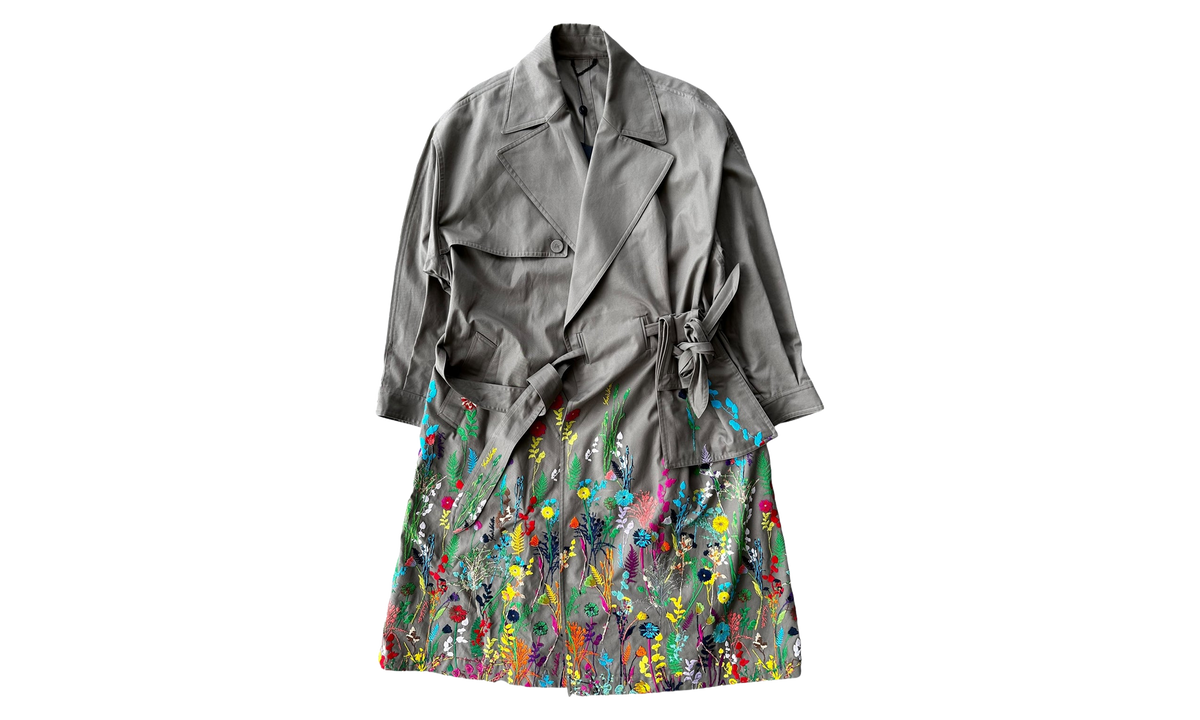 Flower Embroidered Trench Jacket "Beige" RM201 TYC HIC82E