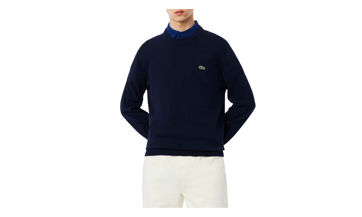Crew Neck Cotton Sweater "Navy Blue" AH1985 51 166