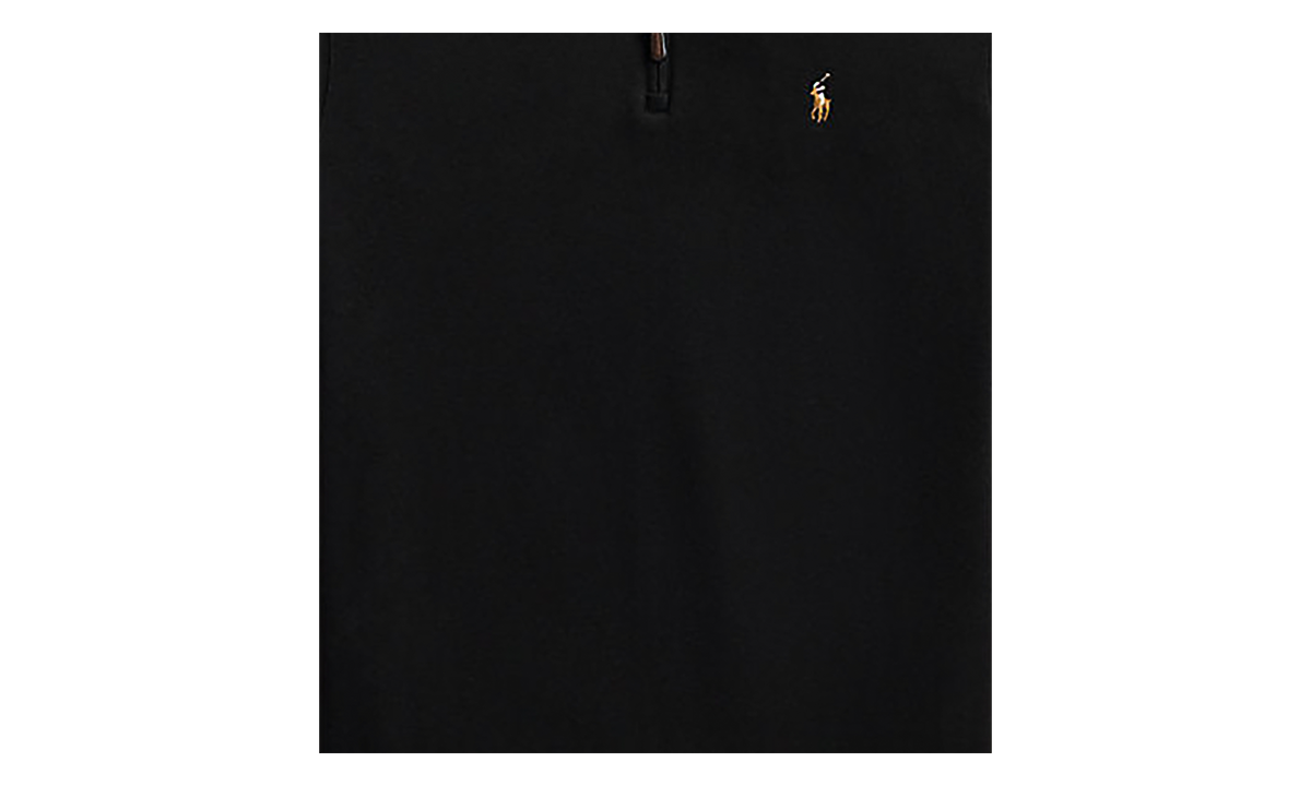 Estate-Rib Quarter-Zip Sweater "Black" 710P07411002-BLACK