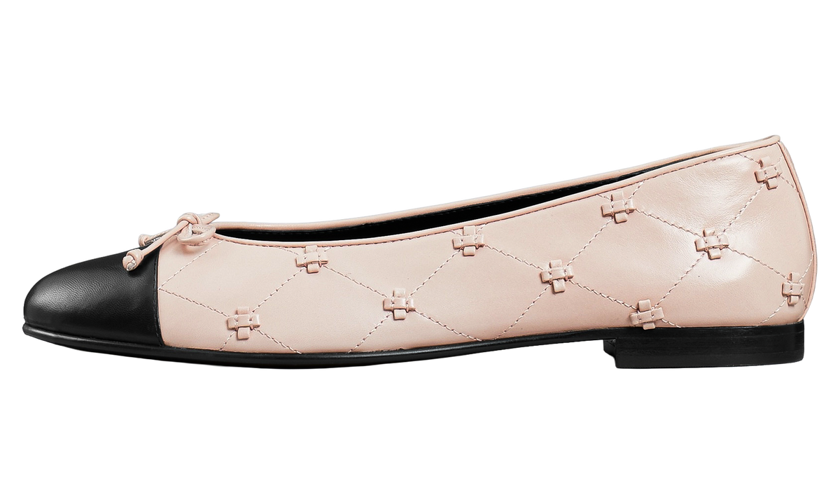 Cap-Toe Bunny Knot Ballet WMNS "Rose / Black" 187846 650