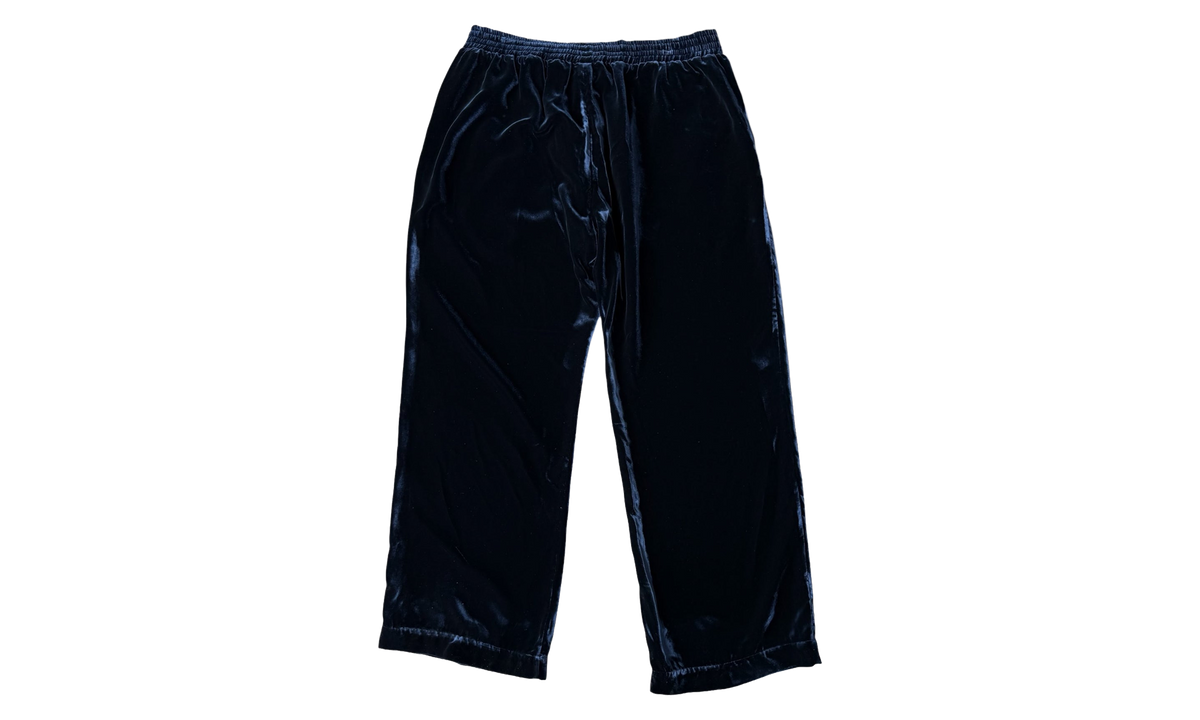 Embroidered Logo Velour Track Pants "Navy & White" CHRM1999