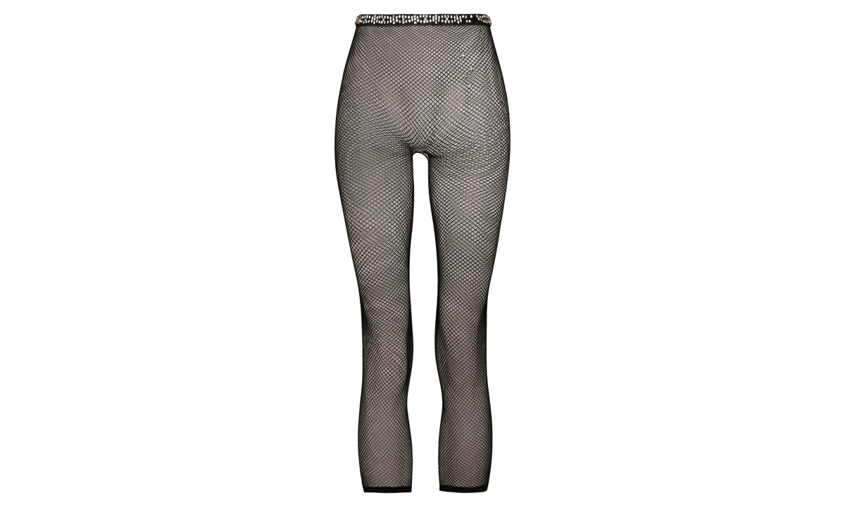 Fishnet Leggings With Embellishments "Black Silver" S50TL0039M20001961