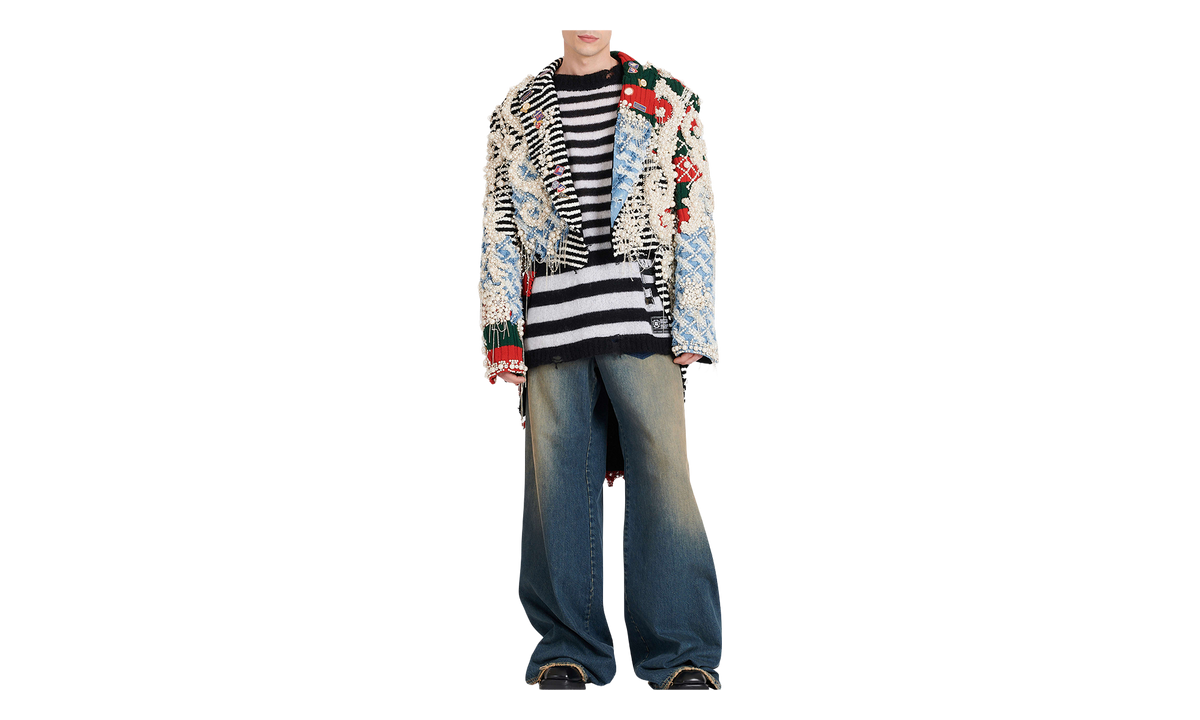Wide-Leg Denim Trousers "Light Blue" YH1ML018DC396FC