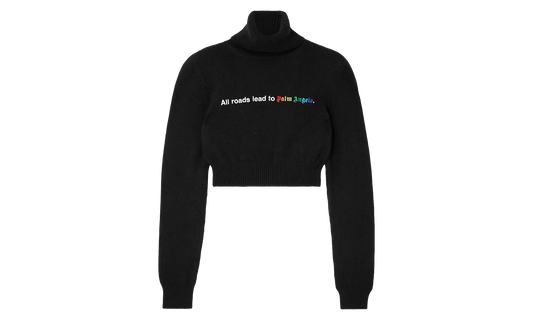 All Roads Cropped Turtleneck WMNS "Black / White" PWHF024F23KNI0021001