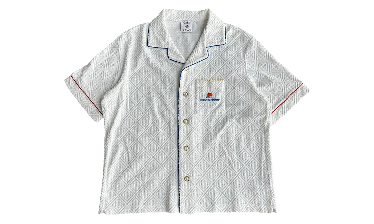 Towelling Monogram Shirt "White / Blue" MPF25 SH 085 01