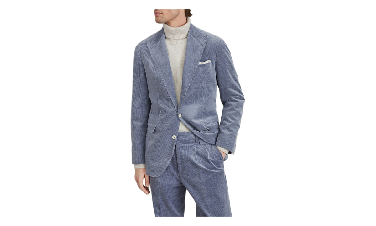 Cotton Wool Blend Blazer "Denim" BRUN2960