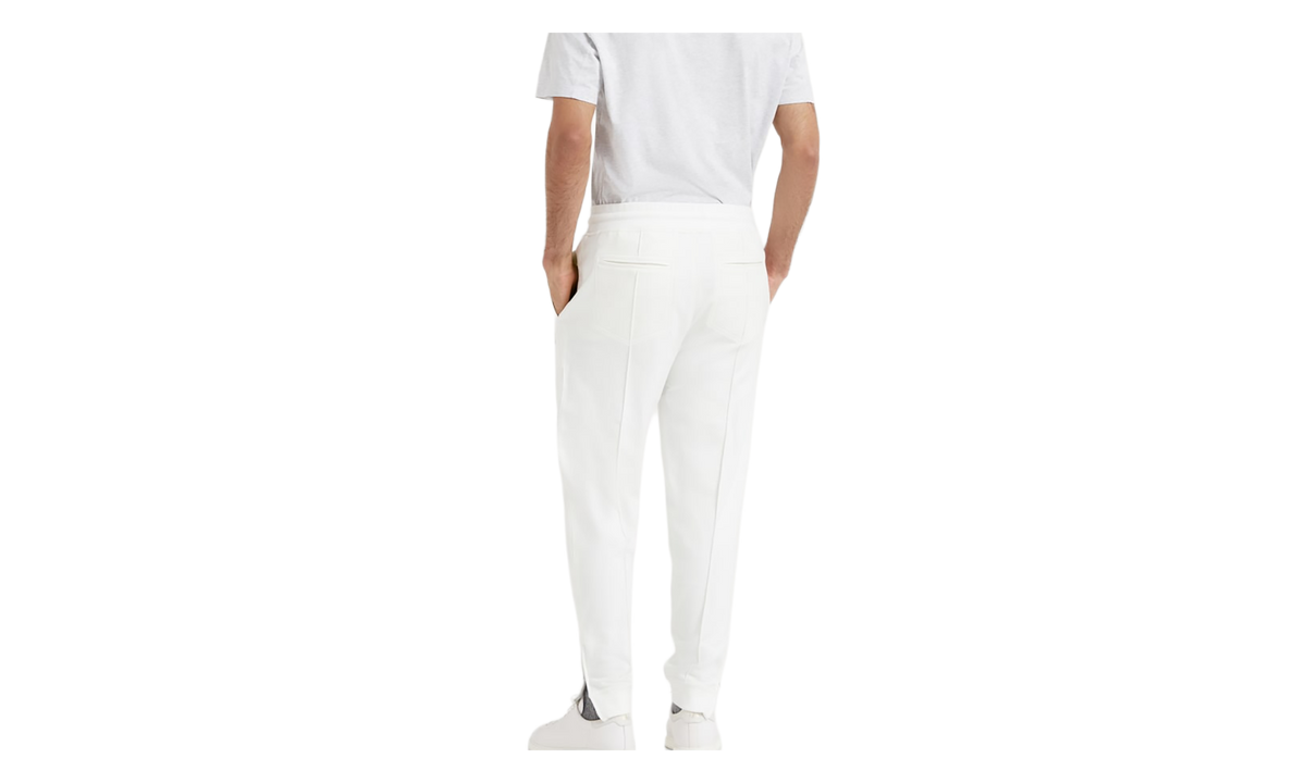 Cotton Blend Jogger Trousers "Off White" BRUN2933