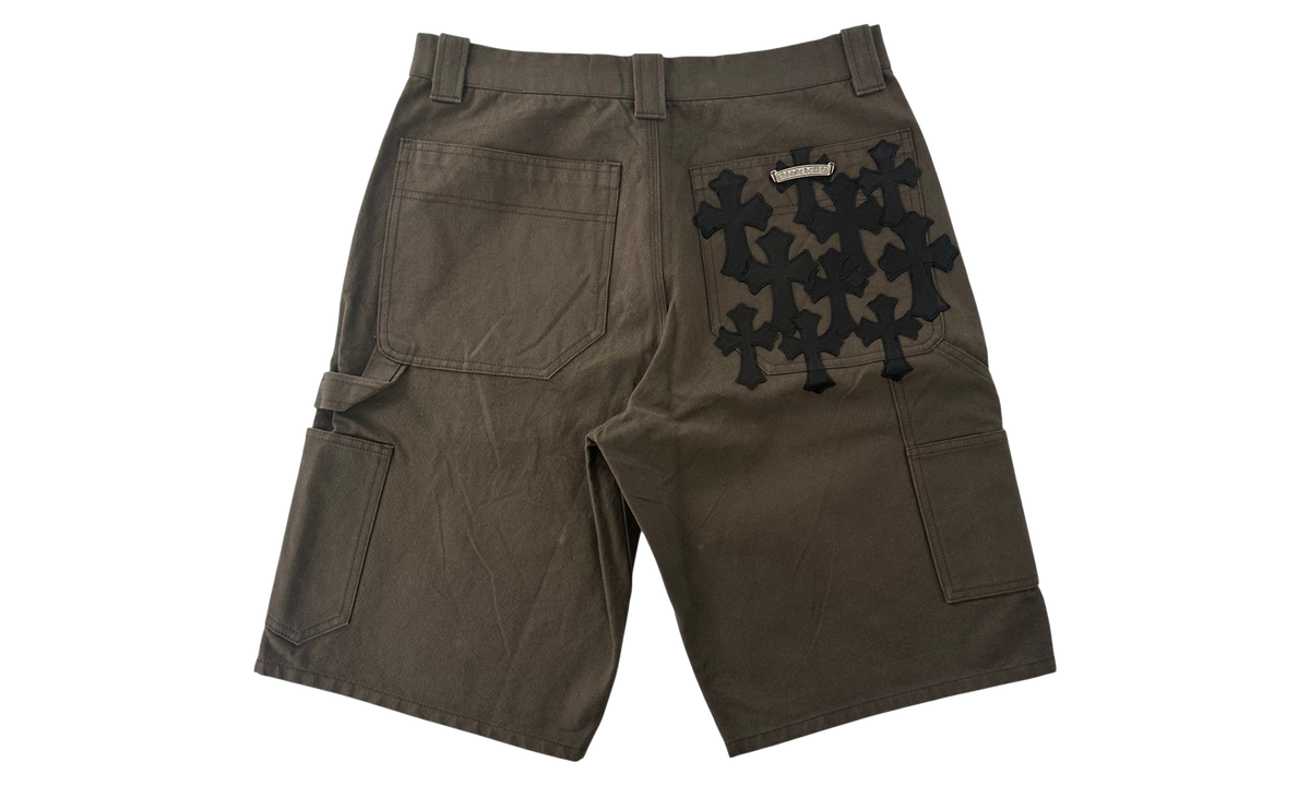 Cross Leather Patch Carpenter Shorts "Brown" CHRM2078