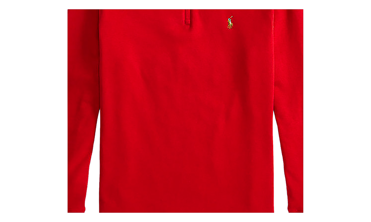 Estate-Rib Quarter-Zip Sweater "Red" 710P07411505-RED
