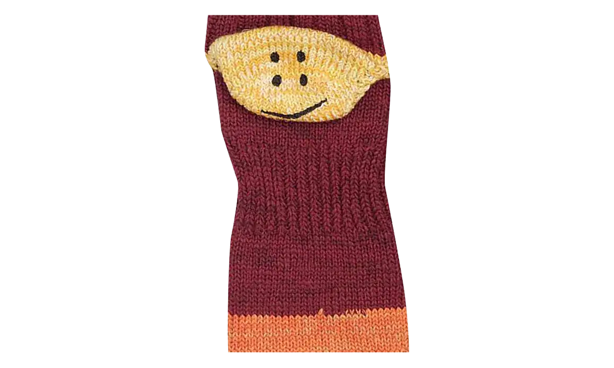 Grandrelle Ivy Rainbowy Happy Heel-Hold Socks "Burgundy" EK 1447XS BURG