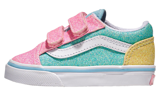 Old Skool V TD "Glitter Pastel Blue / Pink / Yellow" VN000CS6ZQP