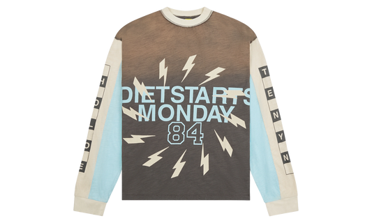 Bolt Panel Long Sleeve Tee "Vintage Black / Blue" DSM FW26 054