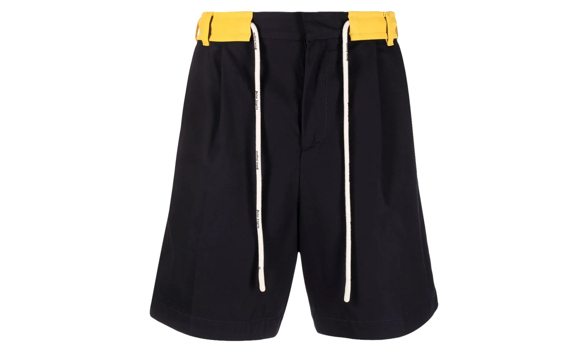 Drawstring Bermuda Shorts "Navy / Yellow" PMCB041S22FAB0014618